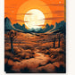 Desert Glow Wander paint by numbers kit on stretched canvas