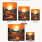 Desert Glow Wander canvas sizes from 12 x 12 to 23.5 x 23.5 inches