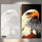 Eagle The Bird paint by numbers kit, before and after