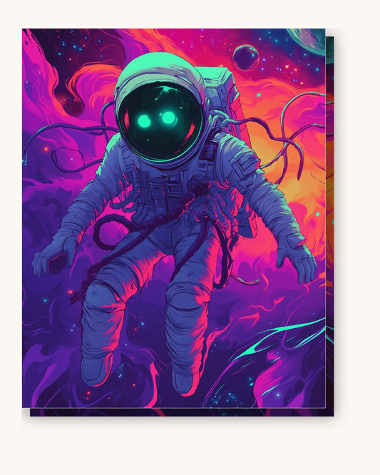 Echoes in the Void paint by numbers kit on stretched canvas