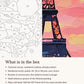 Close-up of the Eiffel Tower at Pink Sunset canvas texture and printed numbers