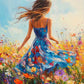 Elegant Lady in Sunlit Bliss Art Painting Kit