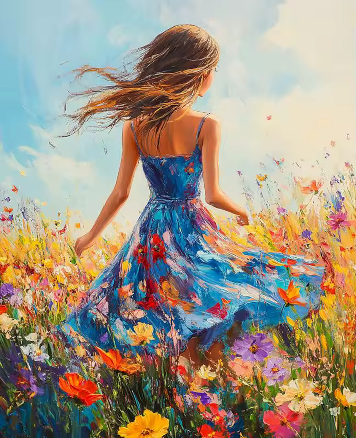 Elegant Lady in Sunlit Bliss Art Painting Kit