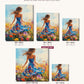 Elegant Lady in Sunlit Bliss canvas sizes from 12 x 12 to 23.5 x 23.5 inches