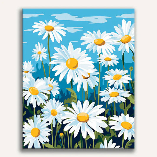 Elysian Daisy Field Painting by Numbers Kit