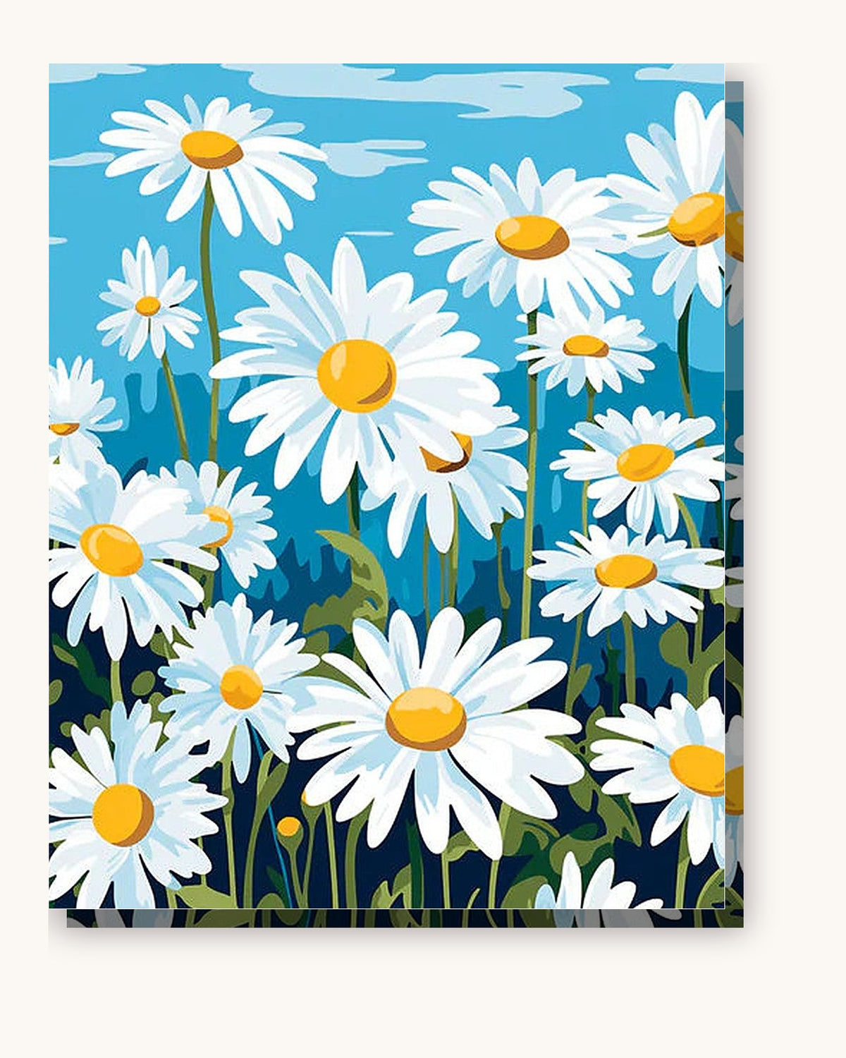 Elysian Daisy Field paint by numbers kit on stretched canvas