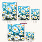 Elysian Daisy Field canvas sizes from 12 x 12 to 23.5 x 23.5 inches