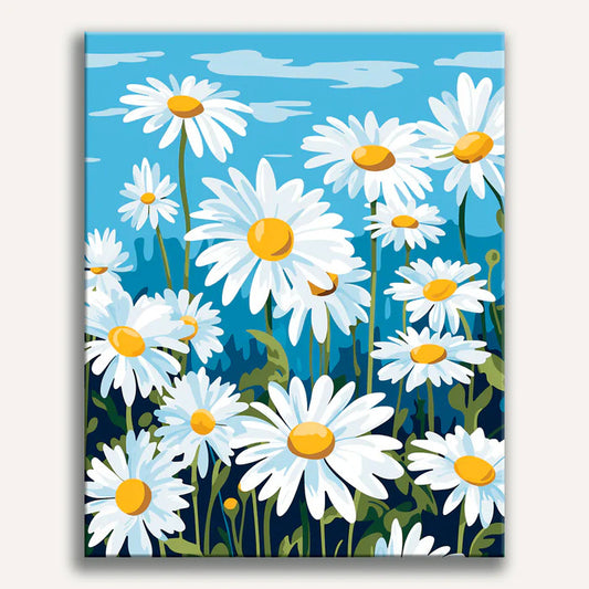 Elysian Daisy Field Painting by Numbers Kit