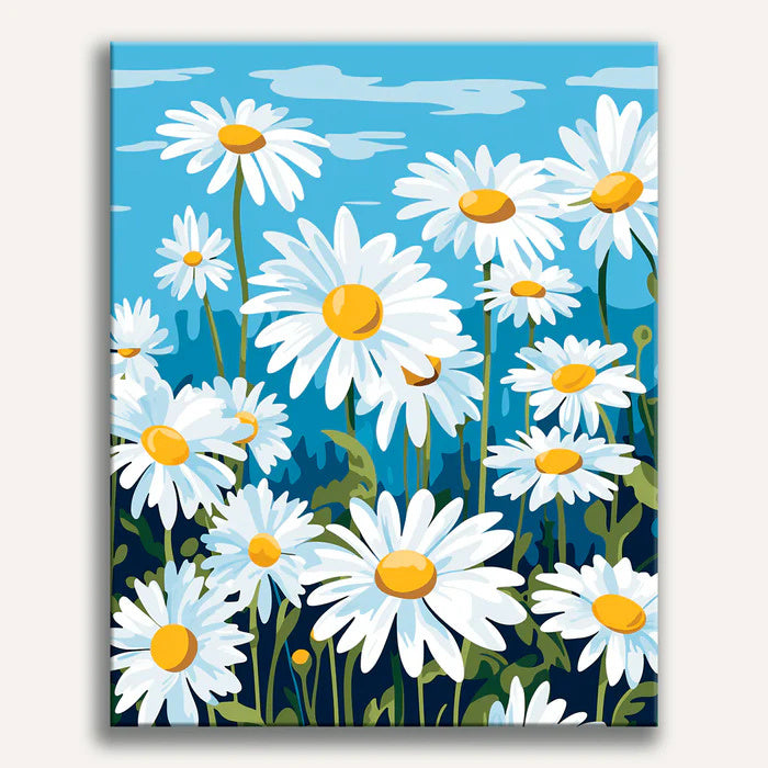 Elysian Daisy Field Painting by Numbers Kit