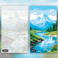 Heavenly Reverie paint by numbers kit, before and after