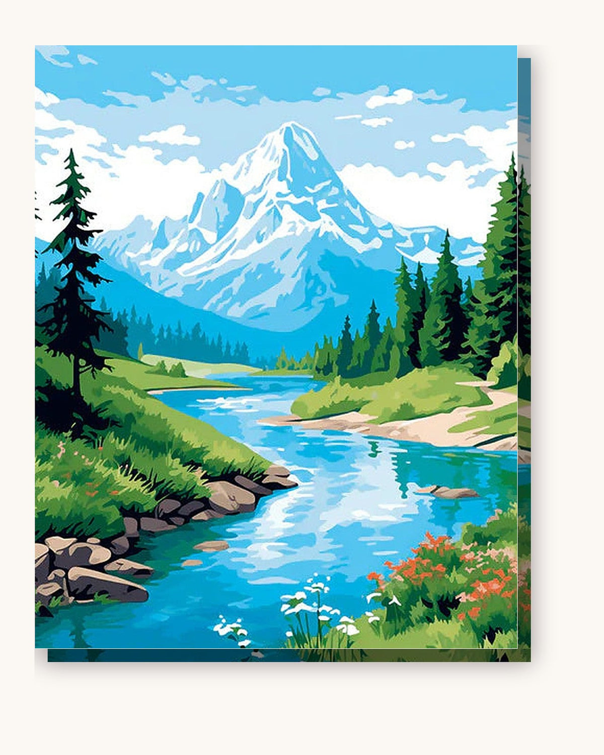 Heavenly Reverie paint by numbers kit on stretched canvas