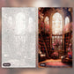 Enchanted Floral Library paint by numbers kit, before and after
