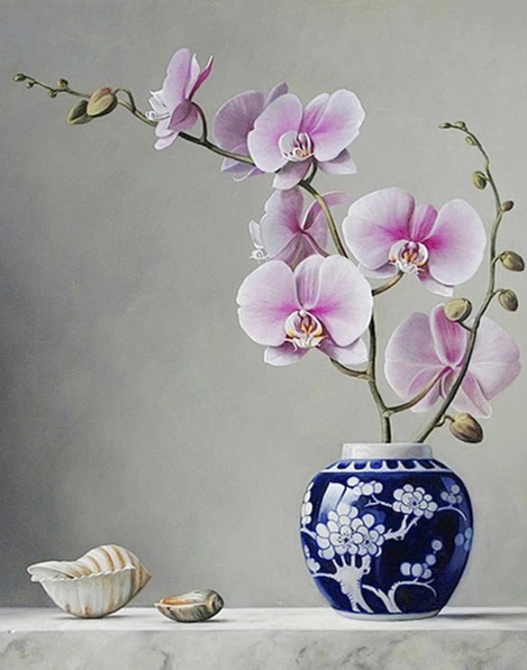 Blush Bloom Vase Painting by Numbers Kit