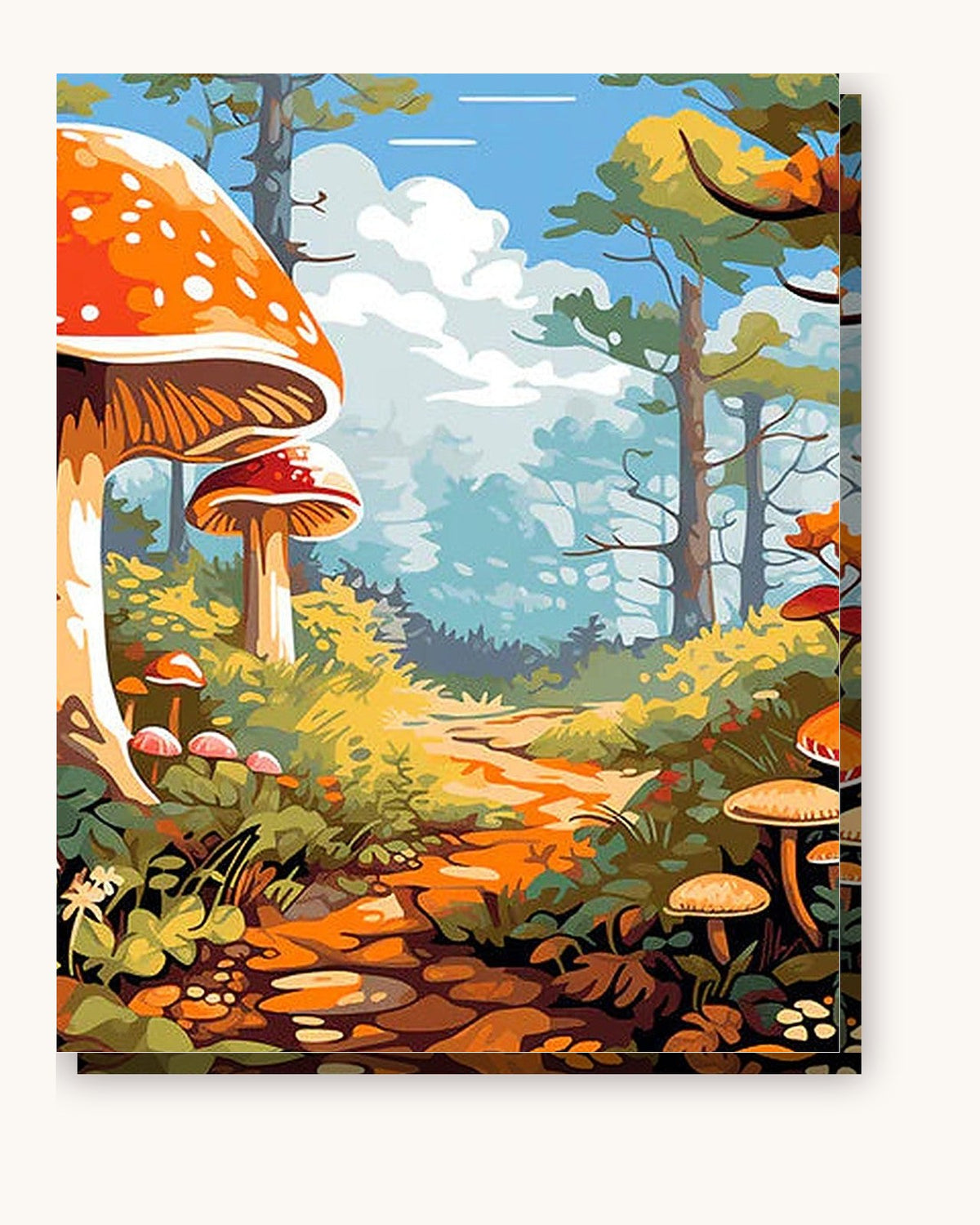 Enchanted Forest Trail paint by numbers kit on stretched canvas