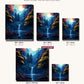 Mystical Cascade canvas sizes from 12 x 12 to 23.5 x 23.5 inches