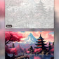 Fuji's Eternity paint by numbers kit, before and after