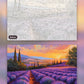 Endless Lavender Fields paint by numbers kit, before and after