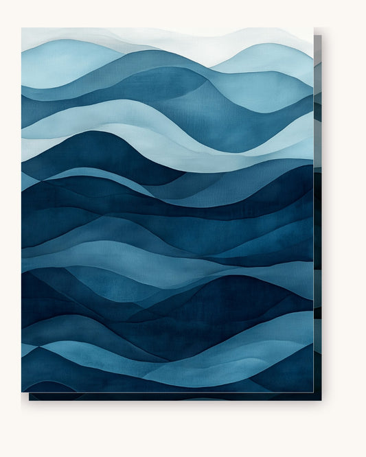Infinite Sea paint by numbers kit on stretched canvas