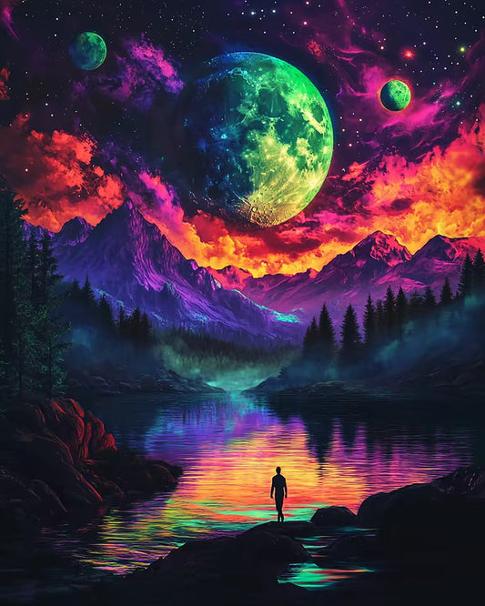 Epic Starry Night Painting by Numbers Kit