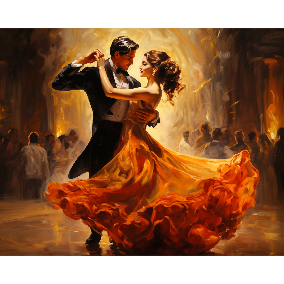 Romantic Ballroom Dancers - Paint by Numbers