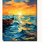 Evening Sail paint by numbers kit on stretched canvas