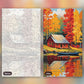 Fall Lake Cabin paint by numbers kit, before and after