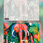Fanciful Rendezvous paint by numbers kit, before and after