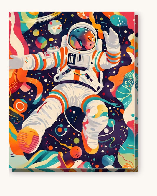 Fauvist Space Voyager paint by numbers kit on stretched canvas