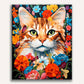 Feline Florals Painting by Numbers Premium Kit
