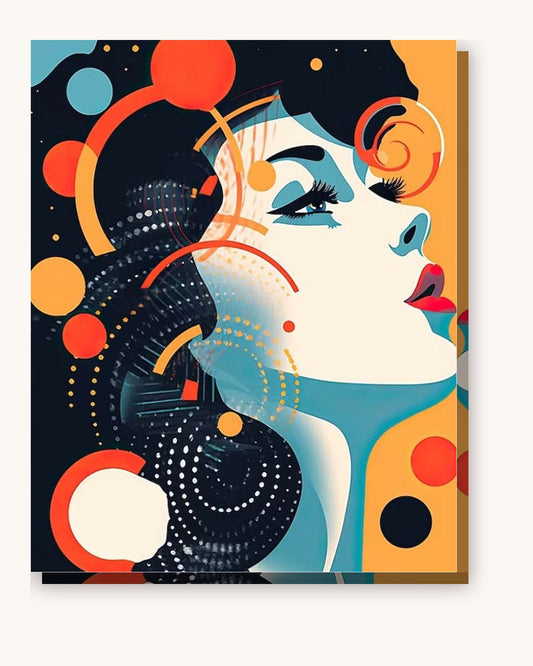 Feminine Strength paint by numbers kit on stretched canvas