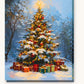 Festive Cheer paint by numbers kit on stretched canvas