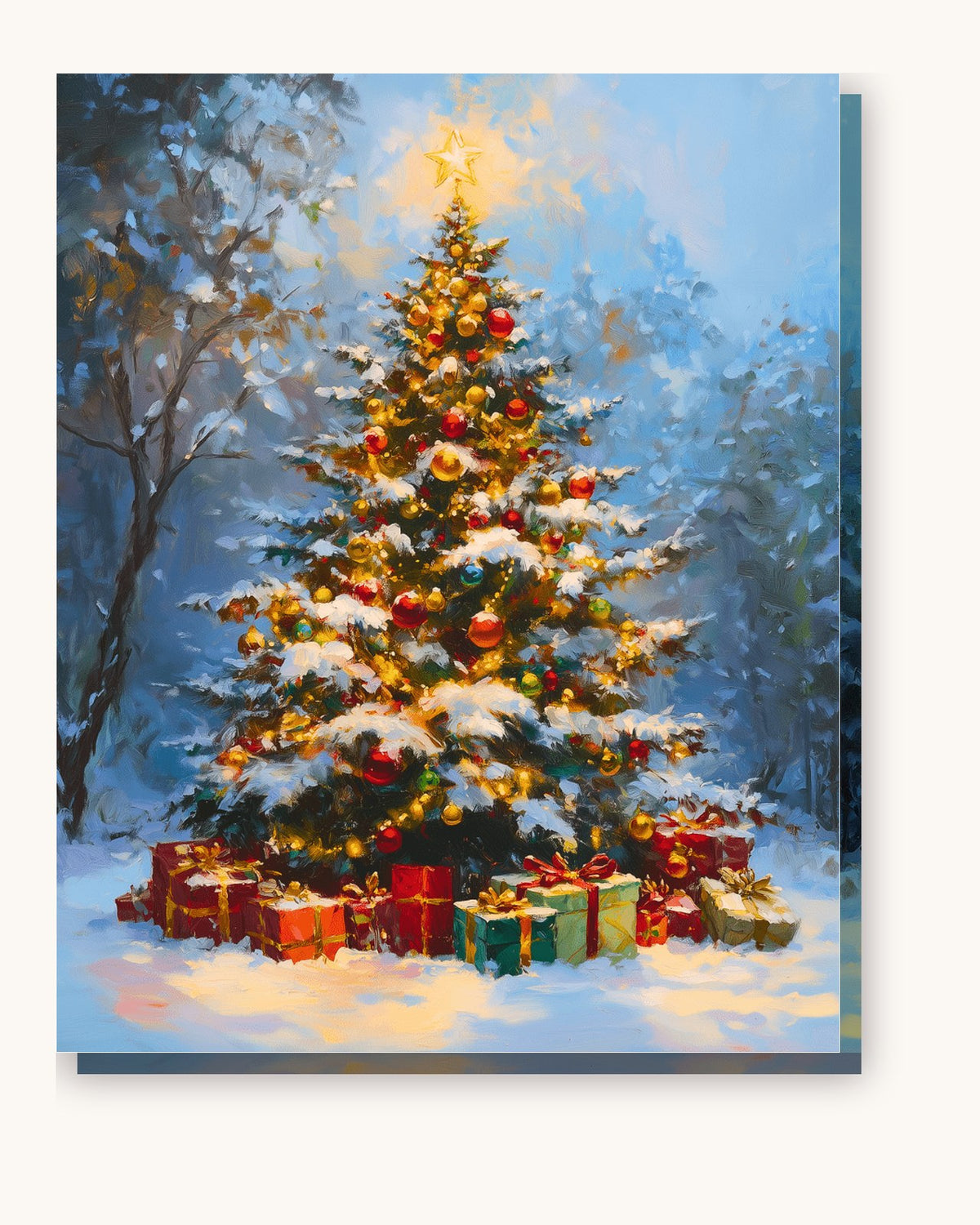 Festive Cheer paint by numbers kit on stretched canvas