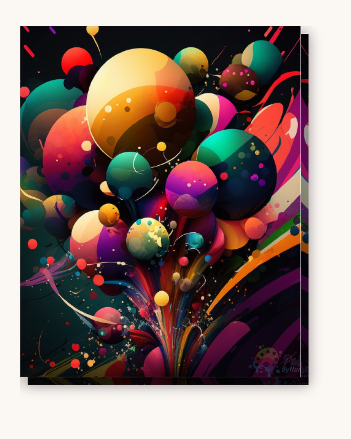 Festive Fusion paint by numbers kit on stretched canvas