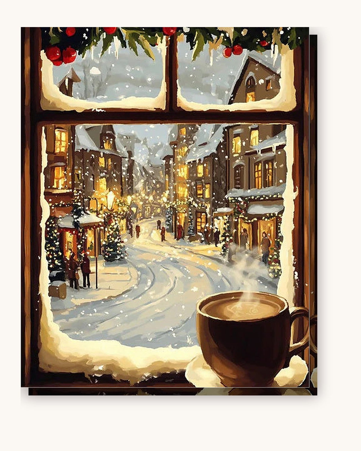 Merry Spectacle paint by numbers kit on stretched canvas