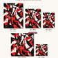 Fiery Tango canvas sizes from 12 x 12 to 23.5 x 23.5 inches