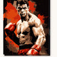 Artistic Fighter paint by numbers kit on stretched canvas