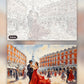 Flamenco Flow paint by numbers kit, before and after