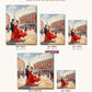 Flamenco Flow canvas sizes from 12 x 12 to 23.5 x 23.5 inches