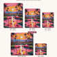 Flamingos in the Lagoon canvas sizes from 12 x 12 to 23.5 x 23.5 inches
