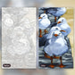 Flock Of Seagulls paint by numbers kit, before and after