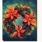 Floral Bird Nest paint by numbers kit on stretched canvas