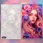 Blossom Explosion paint by numbers kit, before and after