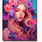 Blossom Explosion paint by numbers kit on stretched canvas