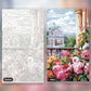 Floral Facade paint by numbers kit, before and after