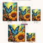 Butterfly Sunflower canvas sizes from 12 x 12 to 23.5 x 23.5 inches