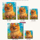 Flower Crowned Pup canvas sizes from 12 x 12 to 23.5 x 23.5 inches