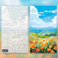 Flower Field paint by numbers kit, before and after