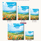 Flower Field canvas sizes from 12 x 12 to 23.5 x 23.5 inches