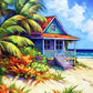 Tropical Beach House - Premium Art Collection