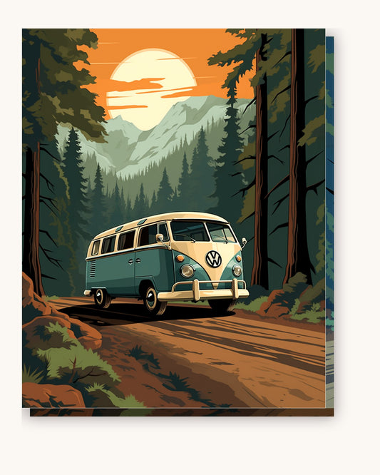 Forest Retreat paint by numbers kit on stretched canvas